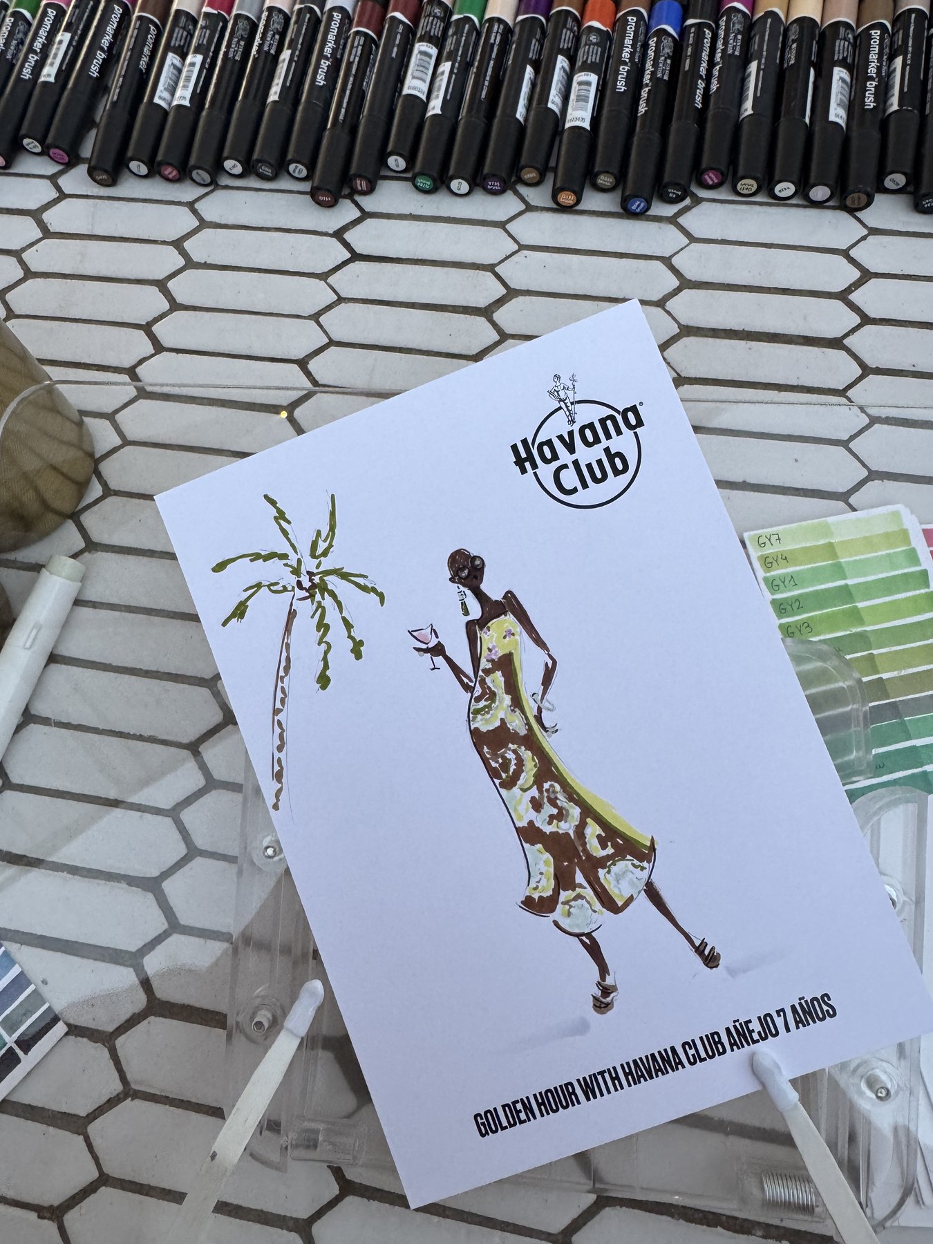 Fashion sketch con la paleta cálida de Havana Club