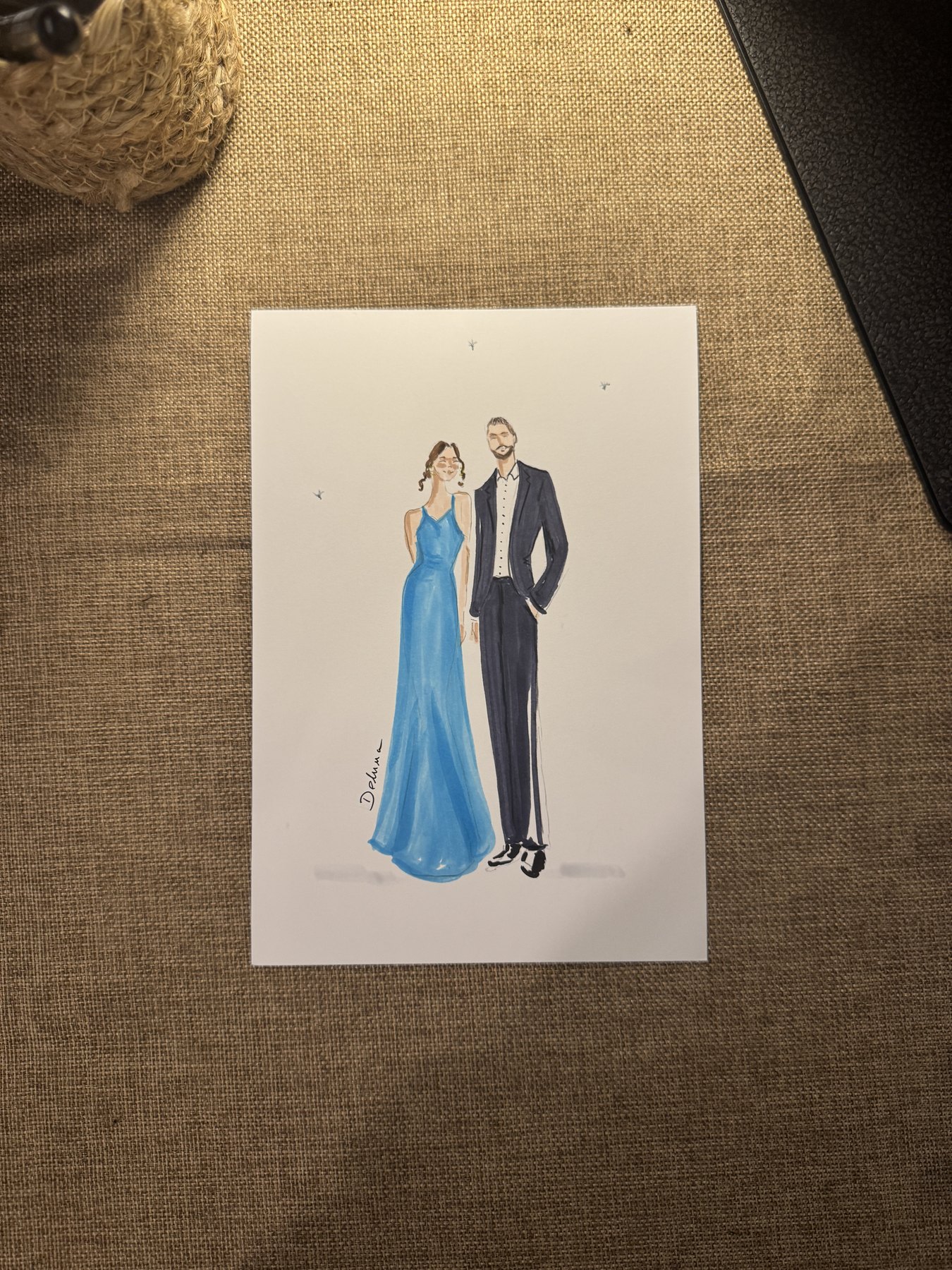 Retrato de una pareja terminado durante la celebración