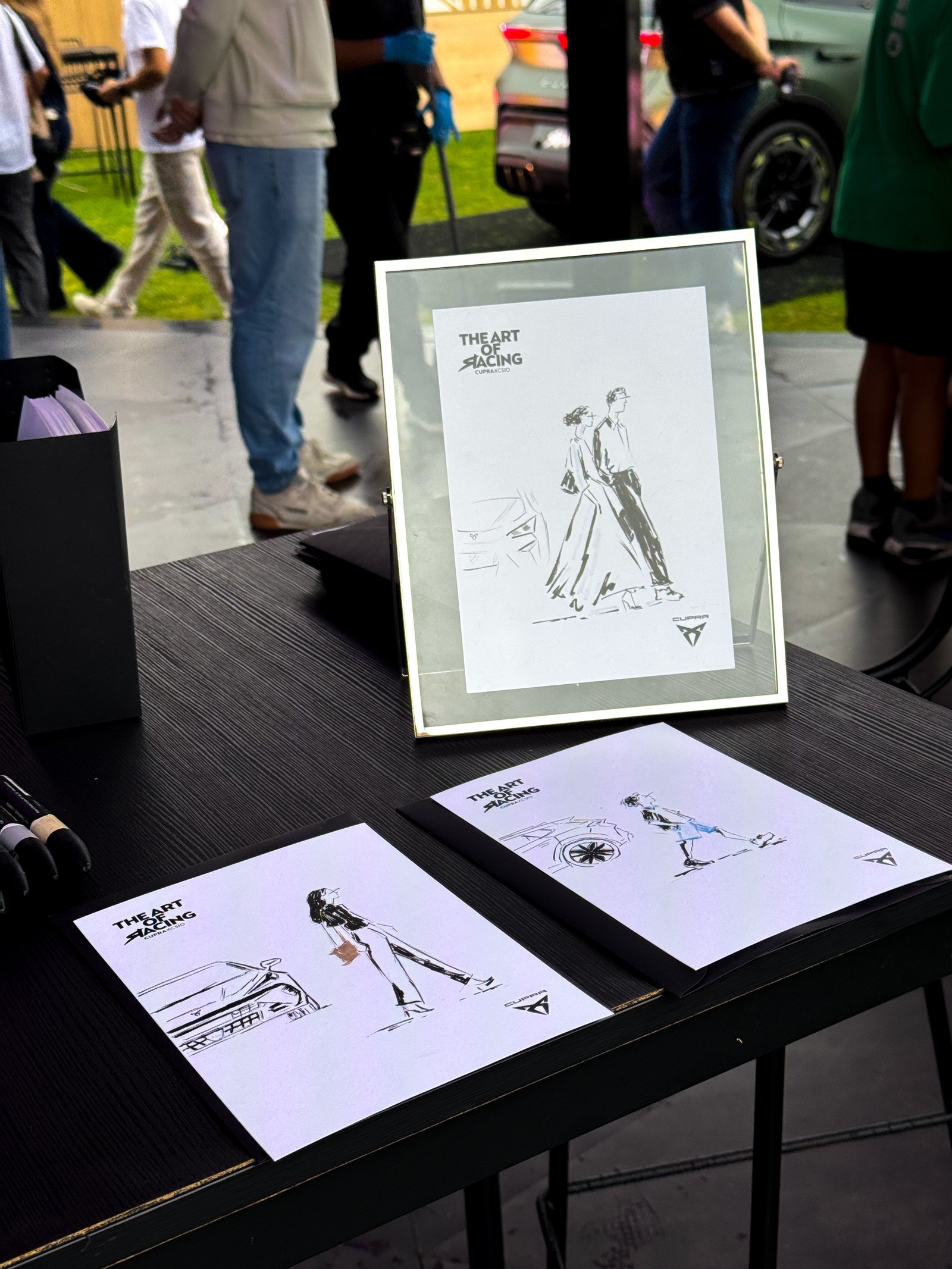Ilustraciones de Live Art para CUPRA durante el CSIO Barcelona