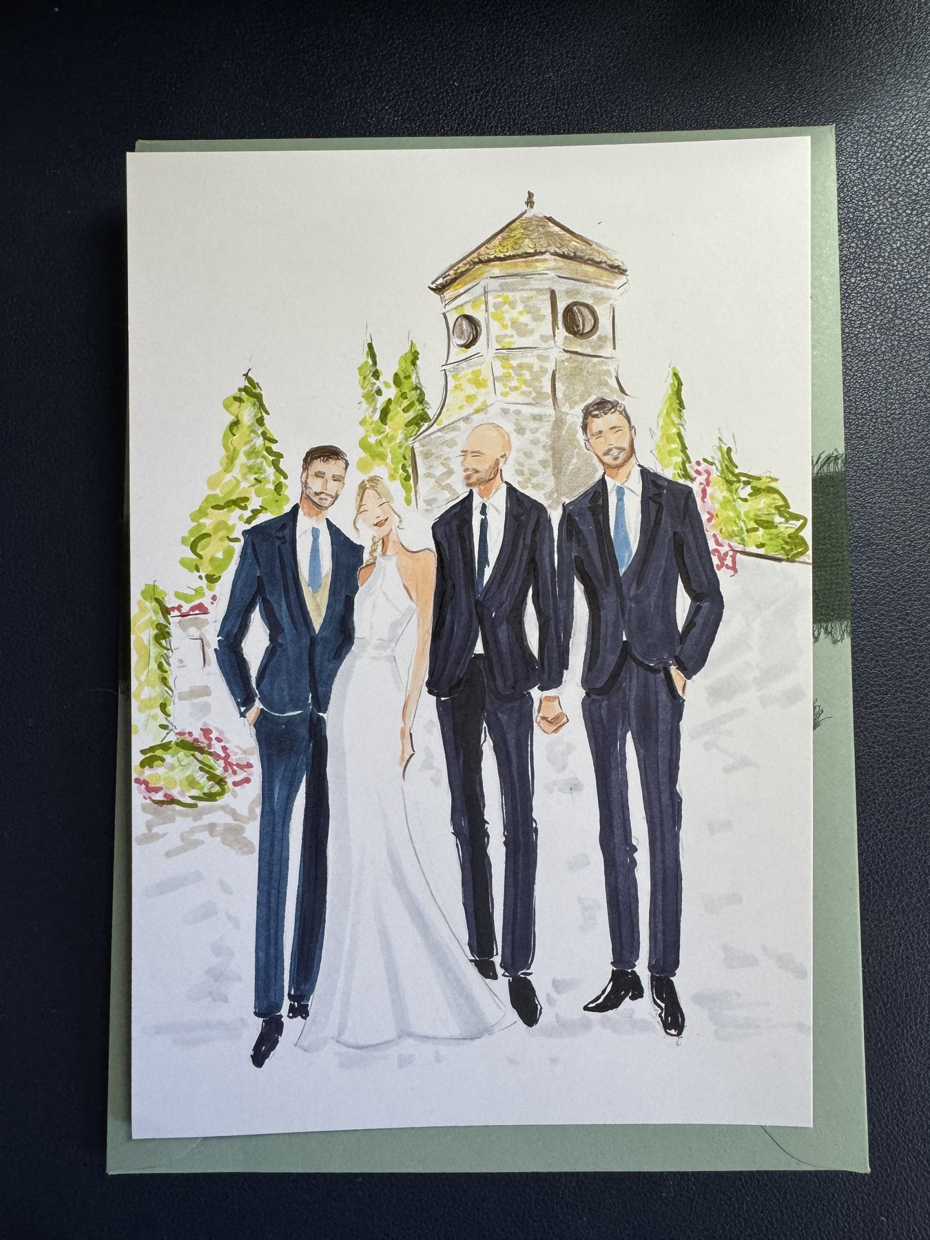 Retrato de grupo terminado antes de la celebración